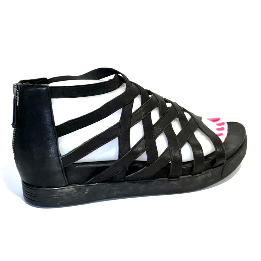 Eileen Fisher “Airy” Platform Black Strappy Sport Roman Gladiator Sandal Sz 9.5 - Picture 8 of 13